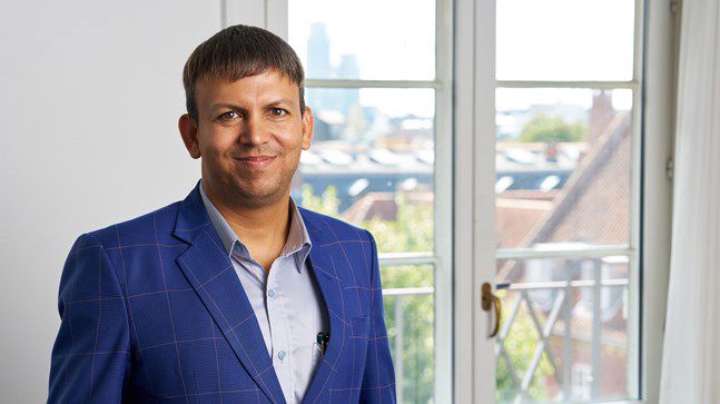 Portrait of teacher on Niels Brock Copenhagen Business College Hari Prasad Neupane