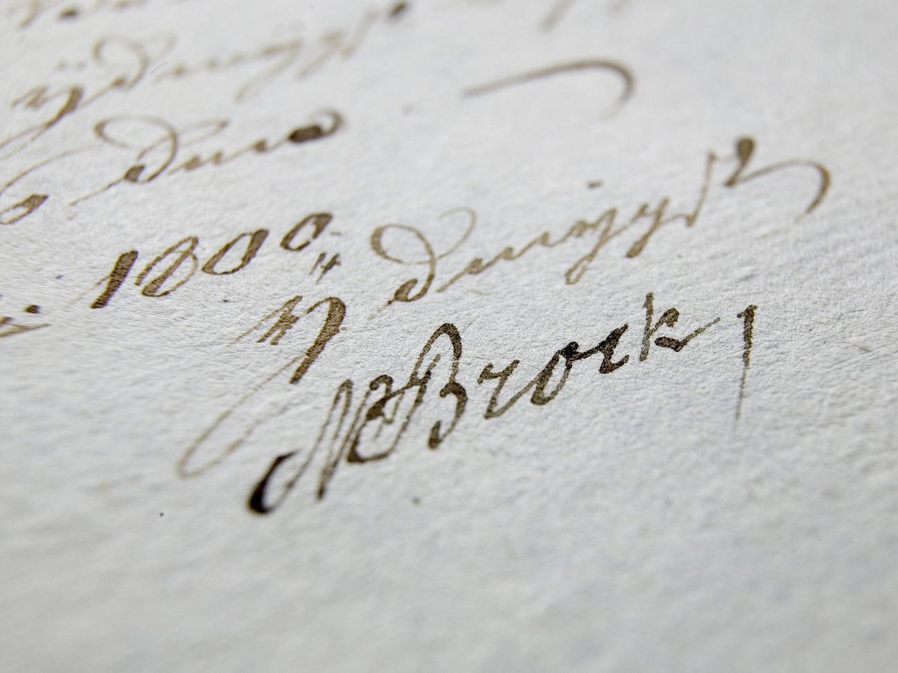 Papir underskrevet af Niels Brock