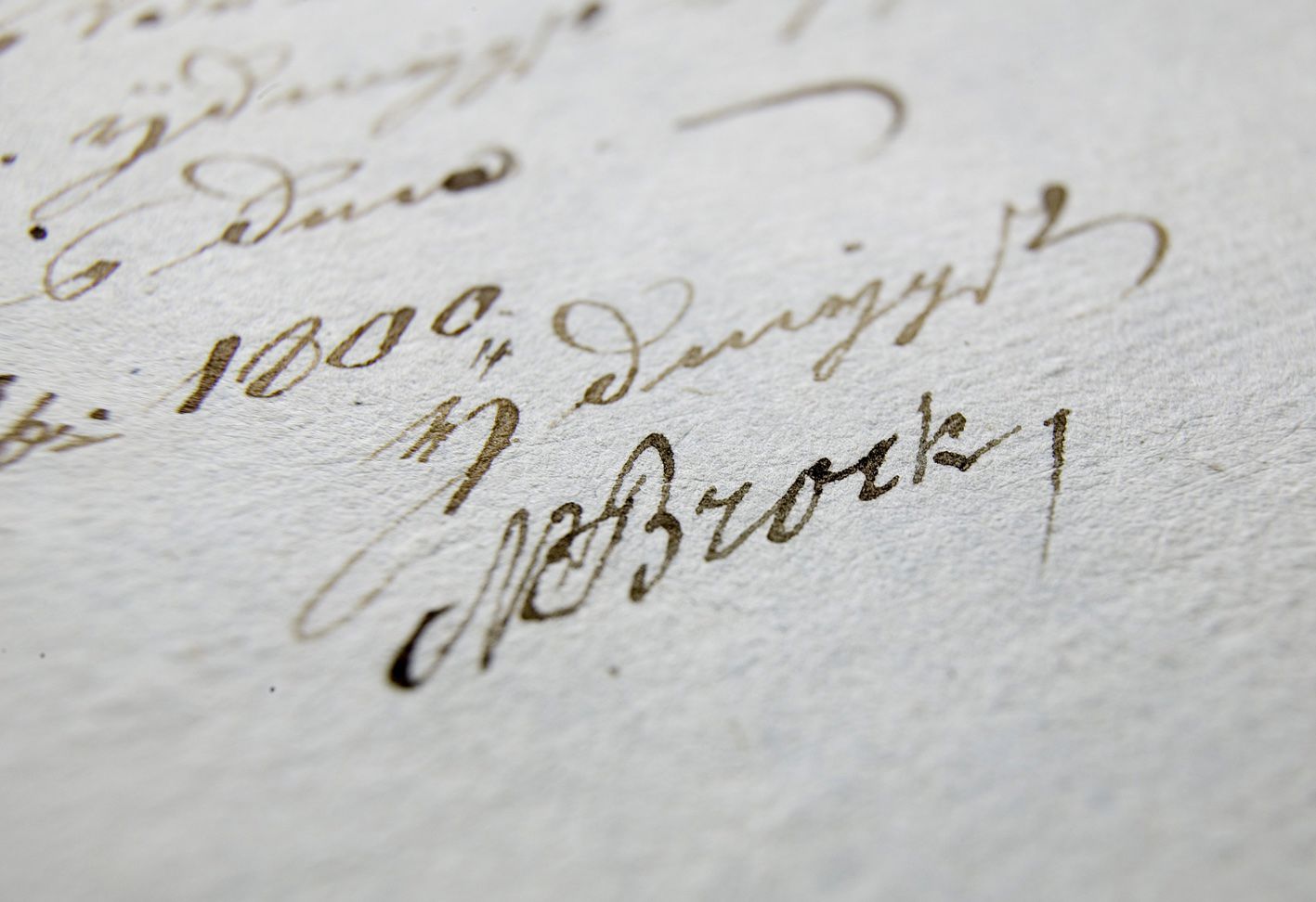 Papir underskrevet af Niels Brock