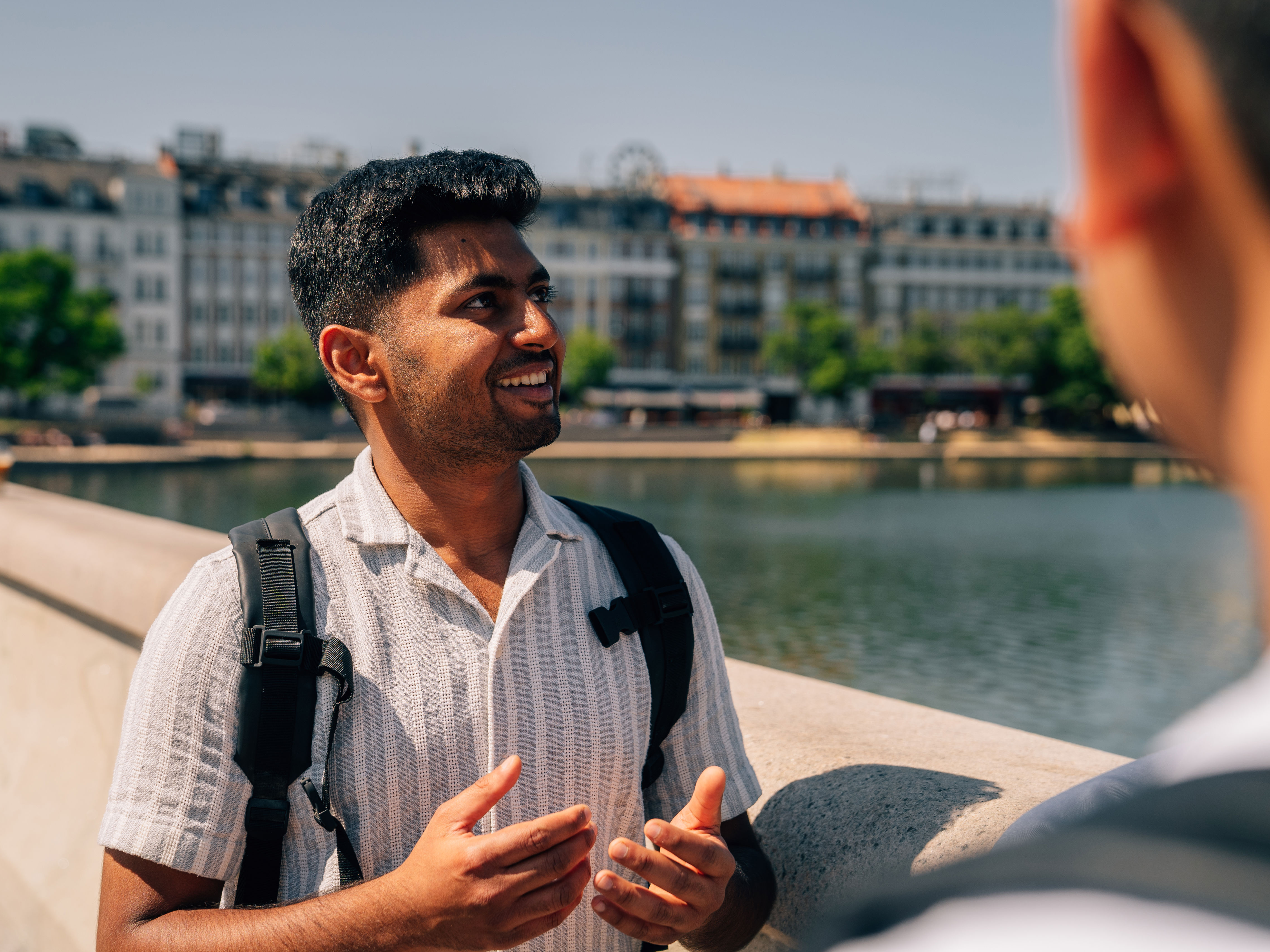 A student from Niels Brock Copenhagen Business College smiling