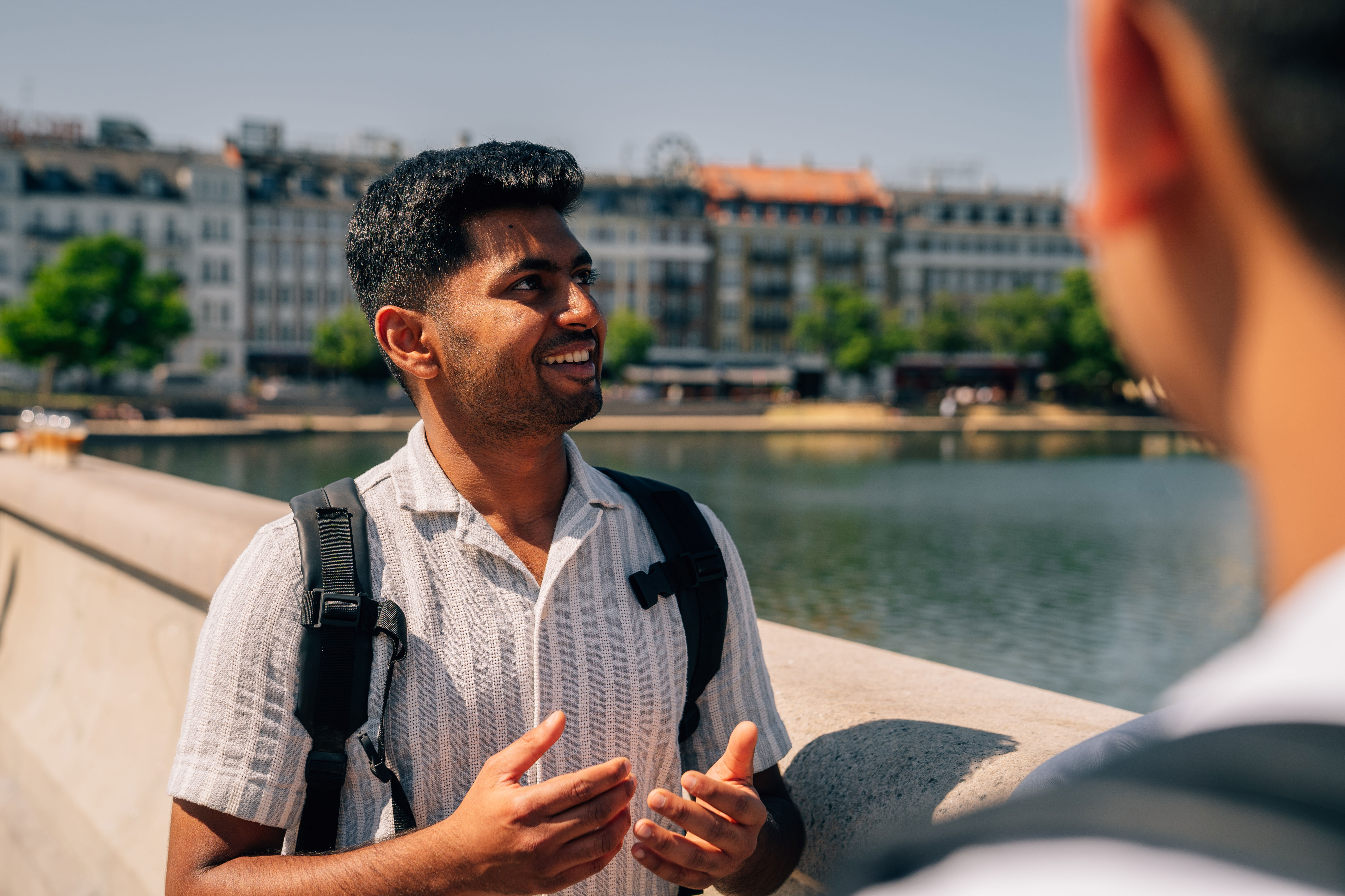 A student from Niels Brock Copenhagen Business College smiling