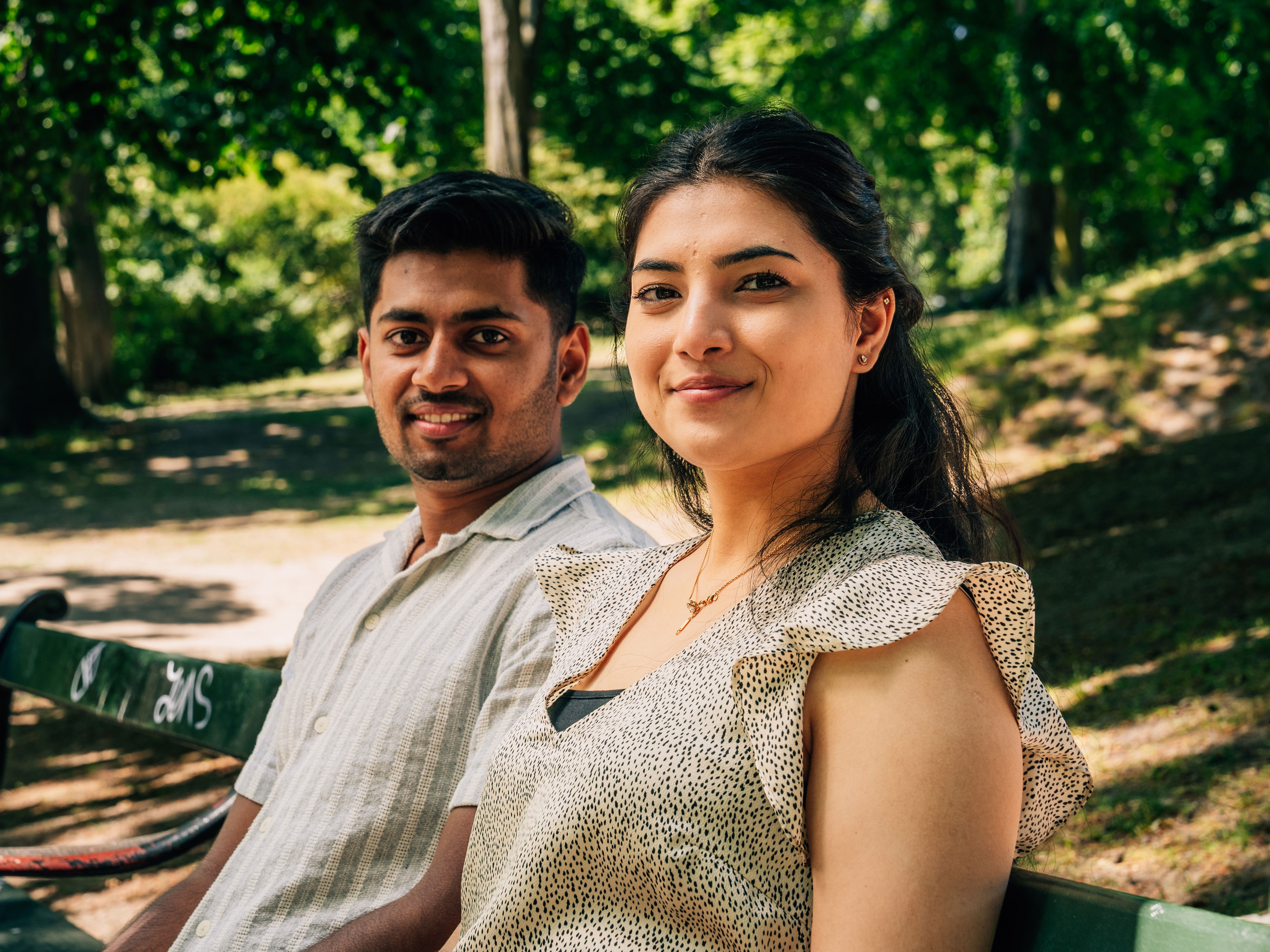 Students from Niels Brock Copenhagen Business College smiling