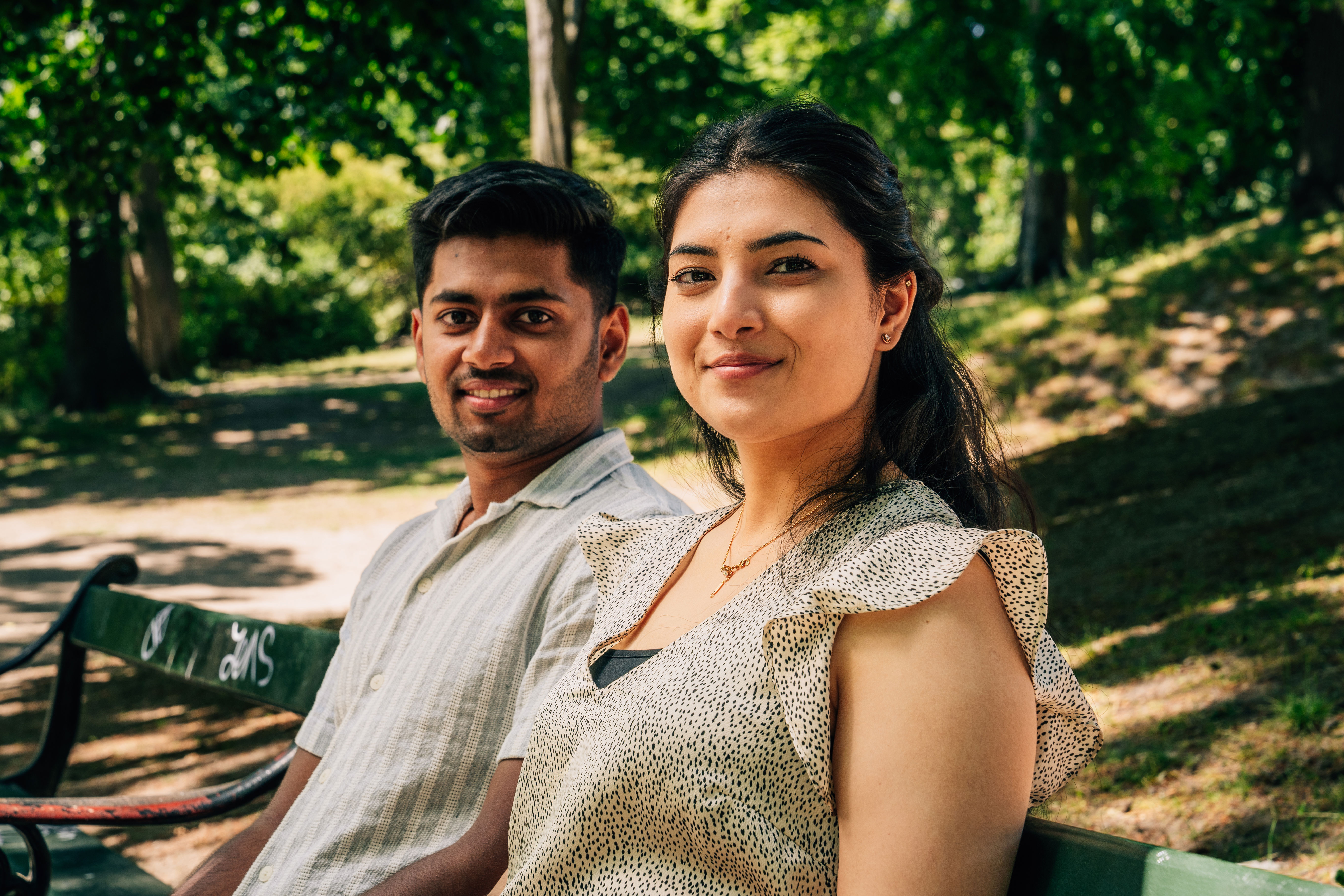 Students from Niels Brock Copenhagen Business College smiling