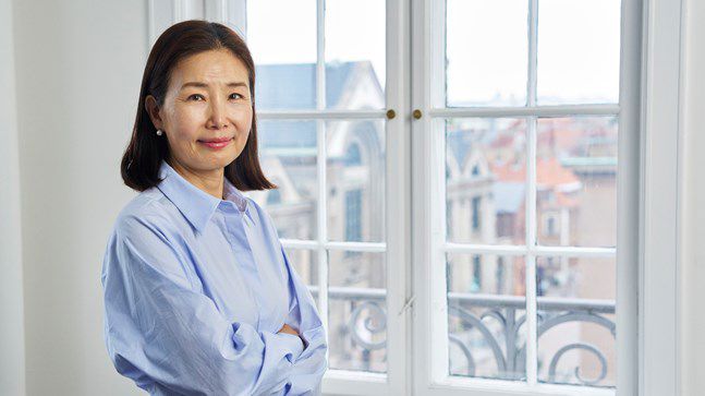 Portrait of teacher on Niels Brock Copenhagen Business College Bomsil Joo