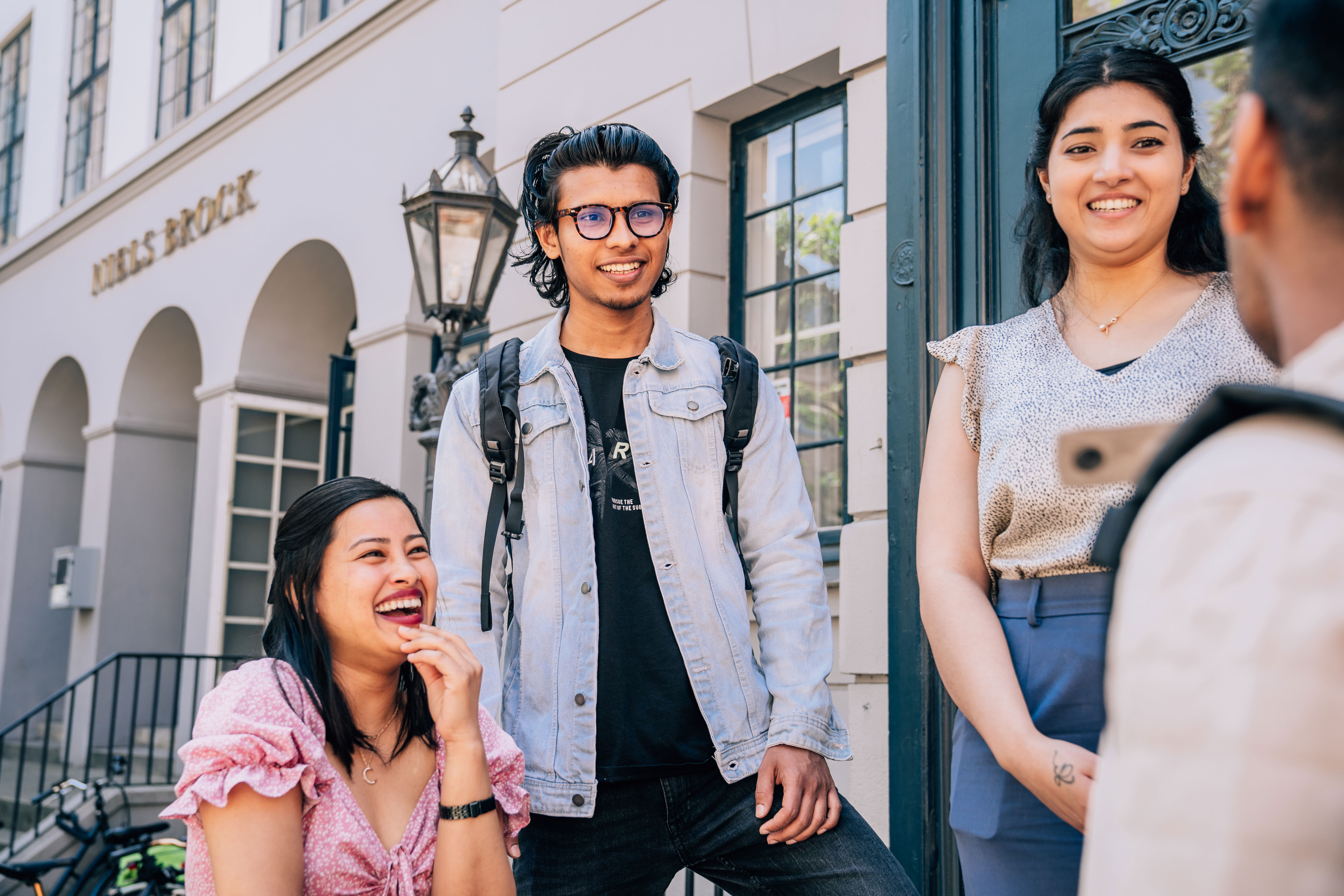 Students from Niels Brock Copenhagen Business College talking