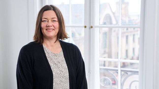 Portrait of teacher on Niels Brock Copenhagen Business College Ann Iversen