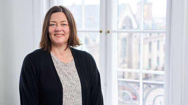 Portrait of teacher on Niels Brock Copenhagen Business College Ann Iversen